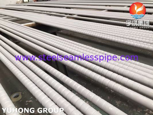 GOST9941 12X18H10T TP321 এয়ার কুলারের জন্য স্টেইনলেস স্টীল করুগেটেড ফিন টিউব