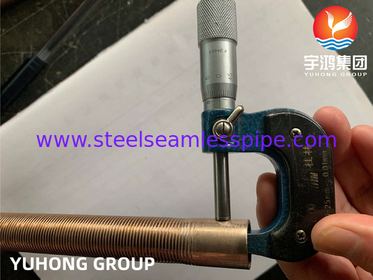 ASTM B111 C70600-O61 তামা নিকেল একক ইস্পাত নিম্ন ফিনিং টিউব