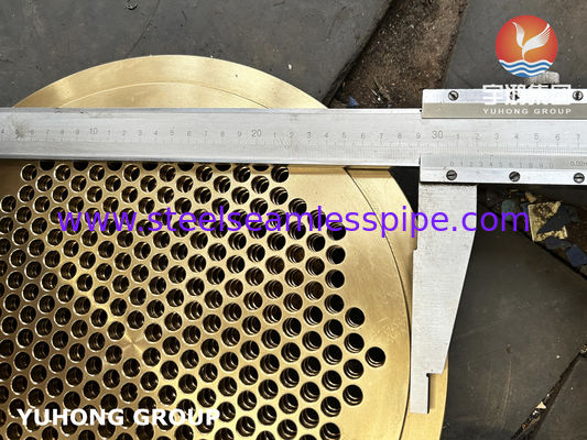 নৌ ব্রাস C46400 টিউবশীট B171 Cuzn36sn1 সামুদ্রিক তাপ এক্সচেঞ্জার জন্য