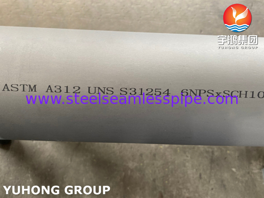 ASTM A312 UNS S31254 254SMO /1.4547 উচ্চ মো অস্টেনাইটিক স্টেইনলেস স্টীল সিউমলেস পাইপ