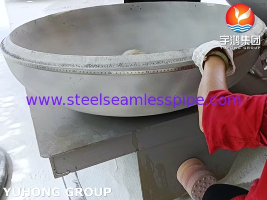 SA240 SS321 স্টেইনলেস স্টীল এলিপসয়েড হেড ট্যাঙ্ক এবং স্টোরেজ পাত্রে