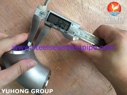 ASME SB366 WP904L-S স্টেইনলেস স্টীল 90° LR Elbow BW ফিটিং ASME B16.9