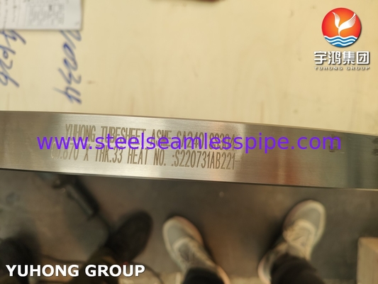 ASME SA240 SS304 স্টেইনলেস স্টীল টিউব শীট জন্য তাপ এক্সচেঞ্জার