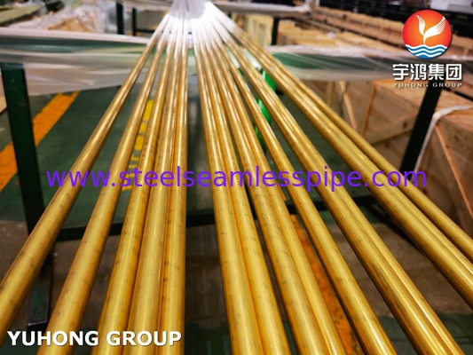 ASTM B111 UNS C68700 অ্যালুমিনিয়াম ব্রাস টিউব CuZn20Al2 তাপ এক্সচেঞ্জার টিউব