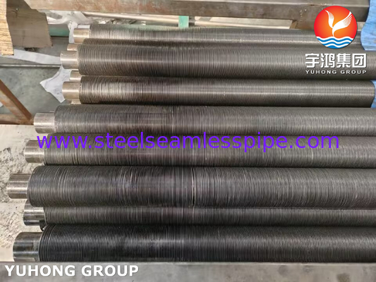 এএসটিএম A210 GR.A1, অ্যালুমিনিয়াম স্ট্রিপ সহ কার্বন স্টিল এমবেডেড ফিন টিউব, 100% ইসিটি