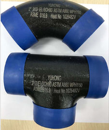ASTM A860 WPHY60 / 42/52/65/70/80 রেডুকার টিই, ELBOW 2 &quot;SCH80 BW ASME B16.9 কালো সারফেস বা রঙিন আবরণ