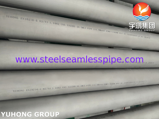 EN 10216-5 1.4462 / UNS S32205 SAF ডুপ্লেক্স 2205 স্টেইনলেস স্টীল সিউমলেস পাইপ