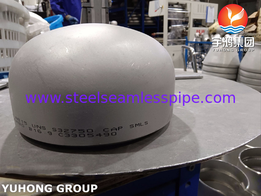 ASTM A815 SAF2507 / UNS S32750 সুপার ডুপ্লেক্স স্টিল ক্যাপ B16.9 BW পাইপ ফিটিং