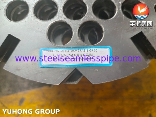 ASME SA516 গ্রেড 70 কার্বন ইস্পাত তাপ এক্সচেঞ্জার জন্য Baffle প্লেট NACE MR0175 সঙ্গতিপূর্ণ