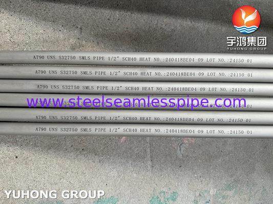 ASTM A789 S32750 সুপার ডুপ্লেক্স স্টিল সমুদ্রের জলের দ্রবণ জন্য