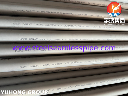 ASME SA213 TP316L স্টেইনলেস স্টীল সিউমলেস টিউবস ফর পাওয়ার প্ল্যান্ট অ্যাপ্লিকেশন