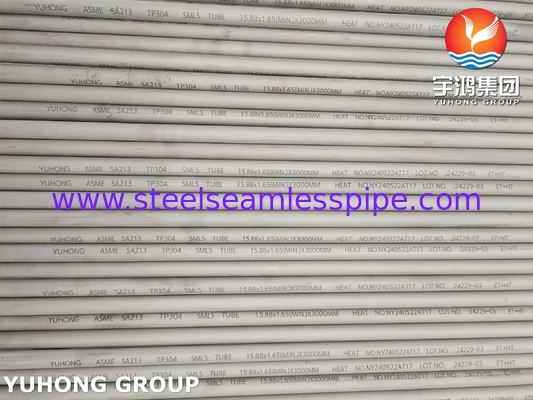 3000MM TP304 স্টেইনলেস স্টীল সিউমলেস টিউব ASTM A213 খাদ্য শিল্পের জন্য