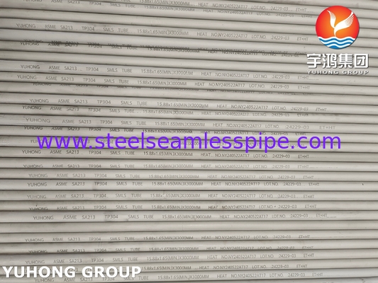 3000MM TP304 স্টেইনলেস স্টীল সিউমলেস টিউব ASTM A213 খাদ্য শিল্পের জন্য