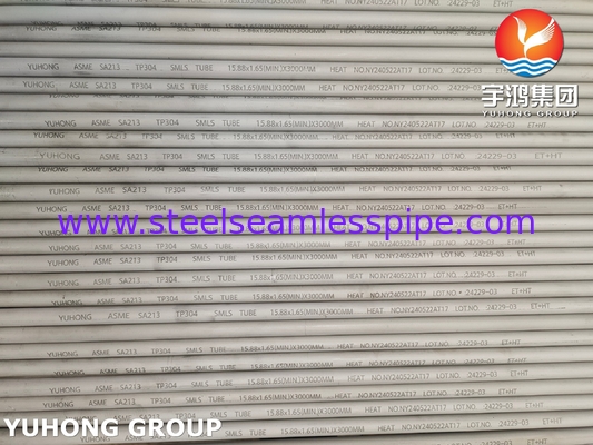 3000MM TP304 স্টেইনলেস স্টীল সিউমলেস টিউব ASTM A213 খাদ্য শিল্পের জন্য
