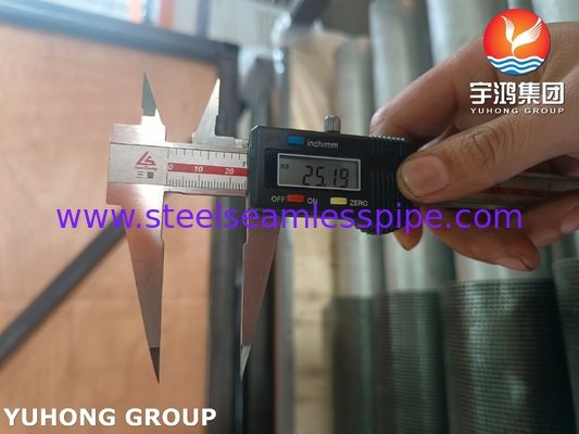 TP304H HFW ফিন টিউব Serrated টাইপ ASTM A312 জন্য HRSG তাপ পুনরুদ্ধার বাষ্প সিস্টেম