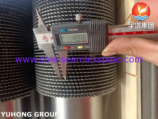 TP304H HFW ফিন টিউব Serrated টাইপ ASTM A312 জন্য HRSG তাপ পুনরুদ্ধার বাষ্প সিস্টেম