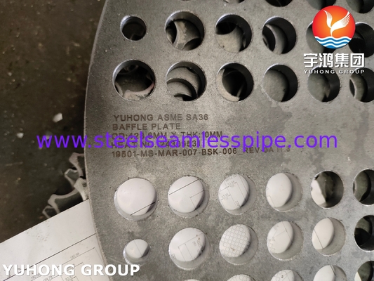 তাপ এক্সচেঞ্জার পার্টস চাপ জাহাজ BAFFLE PLATE SA387 GR.11 CL.2 A36