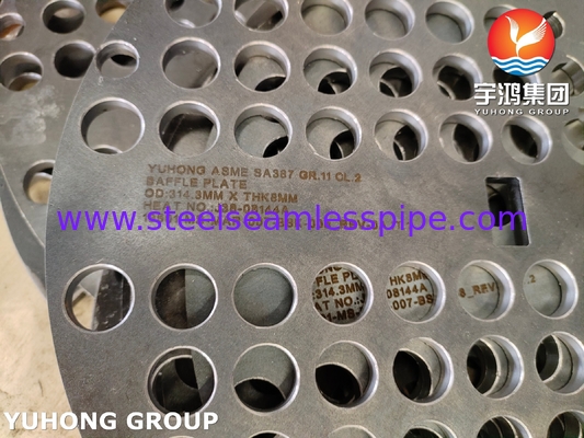 তাপ এক্সচেঞ্জার পার্টস চাপ জাহাজ BAFFLE PLATE SA387 GR.11 CL.2 A36