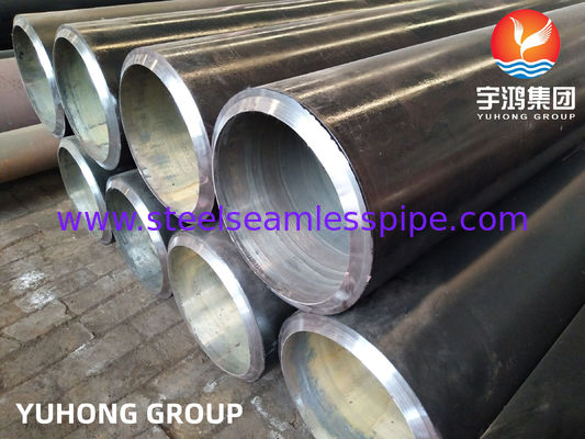 ASTM A335 P11 P22 ALLOY STEEL SEAMLESS PIPE SCH80 SCH40 কালো পেইন্টিং সারফেস তেল ও গ্যাসের জন্য বেভেলড প্লেইন শেষ