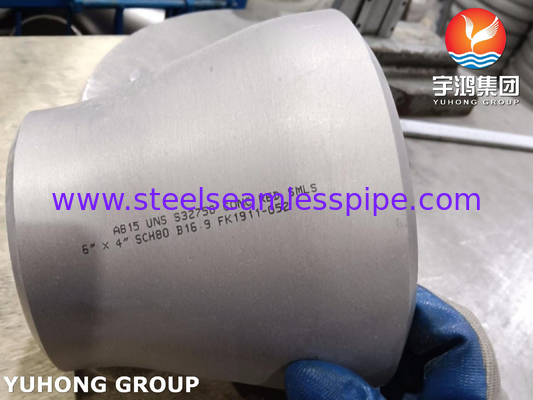 ASTM A815 UNS S32750 সুপার ডুপ্লেক্স স্টিল ফিটিং B16.9 BW কনসেন্ট্রিক রিডাক্টর