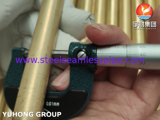 JIS H3300 C6872T / ASTM B111 C68700 অ্যালুমিনিয়াম ব্রাস টিউব তাপ এক্সচেঞ্জার টিউব