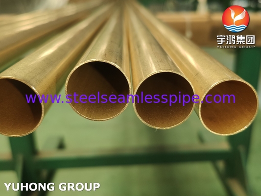 JIS H3300 C6872T / ASTM B111 C68700 অ্যালুমিনিয়াম ব্রাস টিউব তাপ এক্সচেঞ্জার টিউব