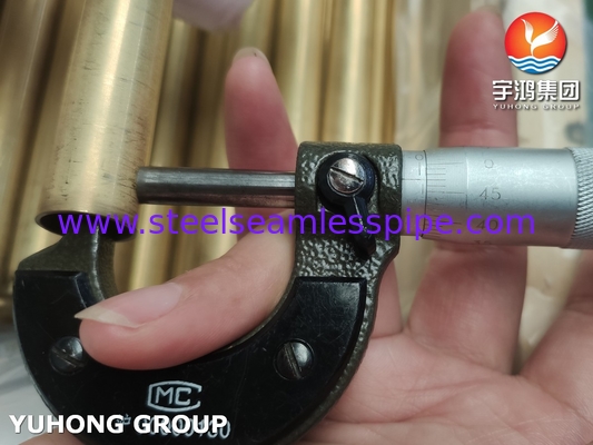 JIS H3300 C6872T / ASTM B111 C68700 অ্যালুমিনিয়াম ব্রাস টিউব তাপ এক্সচেঞ্জার টিউব
