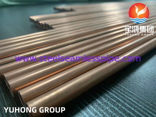 10 * 0.7MM তামা আবৃত বন্ডি টিউব, স্বয়ংক্রিয় যন্ত্রাংশের জন্য তামা ব্রাজড ডাবল-ওয়াল লো কার্বন ইস্পাত টিউব