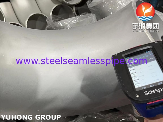 ASTM A403 WPS31254 ডুপ্লেক্স স্টেইনলেস স্টীল 254SMO ফিটিং 90 ডিগ্রী LR কনুই