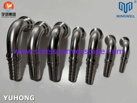 স্টেইনলেস স্টীল পাইপ ফিটিং 90° SAE ফ্ল্যাঞ্জ SS316L পাইপ টিউব সংযোগ অ্যাপ্লিকেশন জন্য