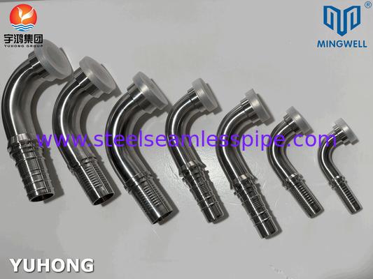 স্টেইনলেস স্টীল পাইপ ফিটিং 90° SAE ফ্ল্যাঞ্জ SS316L পাইপ টিউব সংযোগ অ্যাপ্লিকেশন জন্য