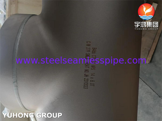 ASTM B466 C70600 তামা নিকেল খাদ পাইপ ফিটিং, Buttweld CuNi 90/10 Equal Tee