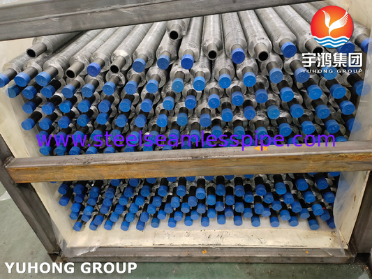এএসটিএম A210 GR.A1, অ্যালুমিনিয়াম স্ট্রিপ সহ কার্বন স্টিল এমবেডেড ফিন টিউব, 100% ইসিটি