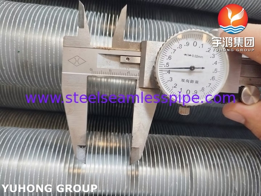 এল টাইপ রোলড ফিনড টিউব ASME SA249 TP316L সঙ্গে Al1100 জন্য এয়ার কুলার
