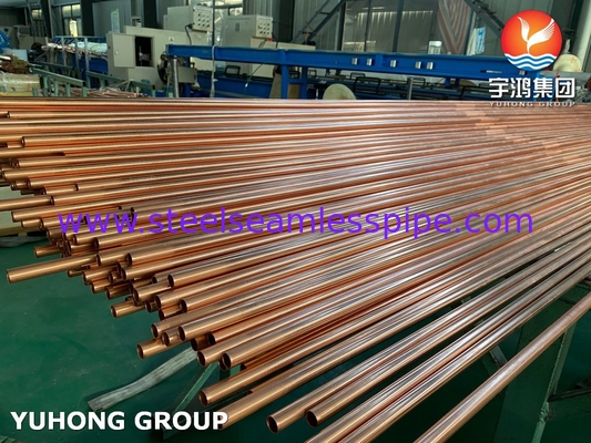 ASME SB111 C12200 তামার ইস্পাত সিউমলেস টিউব তাপ এক্সচেঞ্জারের জন্য নিম্ন ফিন টিউব