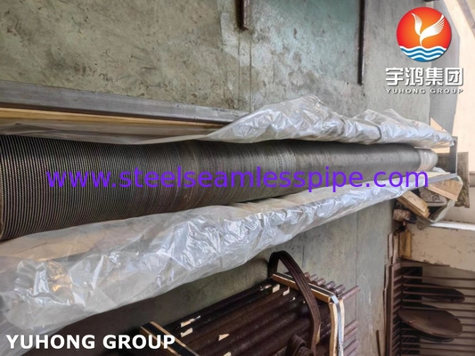 ASME SA312 TP347 স্টেইনলেস স্টীল HFW Serrated Tube With Stainless Fin Strip For Economizer