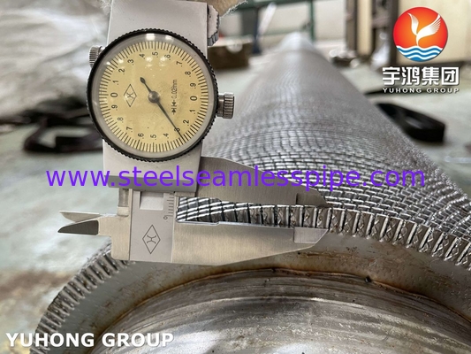 ASME SA312 TP347 স্টেইনলেস স্টীল HFW Serrated Tube With Stainless Fin Strip For Economizer