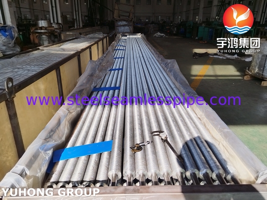 এএসটিএম A213 T5 অ্যালোয় স্টীল সিউমলেস টিউব Al1060 ফিন স্ট্রিপ ফিন টিউব সঙ্গে বায়ু শীতল জন্য