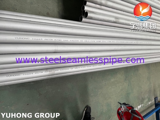 ASTM A790 / ASME SA789 S32205 পেট্রল গ্যাস শিল্পের জন্য ডুপ্লেক্স স্টিল সিউমলেস পাইপ