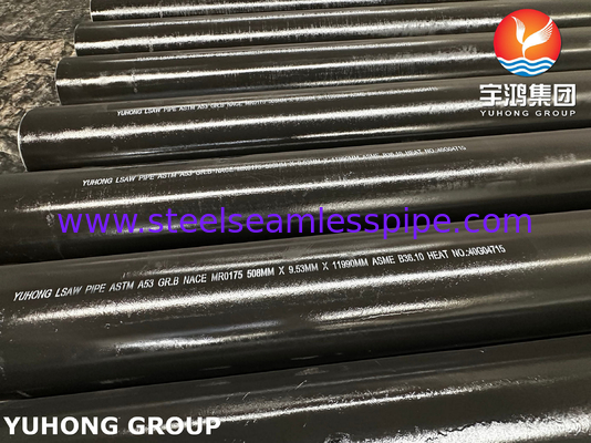 ASTM A53 / ASME SA53 গ্রেড B LSAW কার্বন ইস্পাত welded পাইপ NACE জন্য শিল্প পাইপলাইন