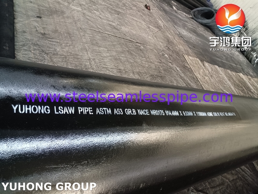 ASTM A53 / ASME SA53 গ্রেড B LSAW কার্বন ইস্পাত welded পাইপ NACE জন্য শিল্প পাইপলাইন