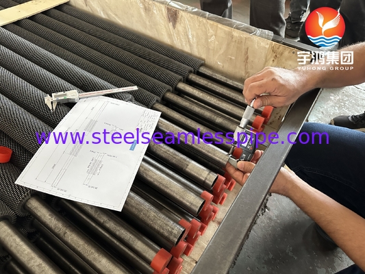 ASME SA213 T22 শোধনাগার প্রকল্পের জন্য খাদ ইস্পাত HFW Serrated Fined টিউব