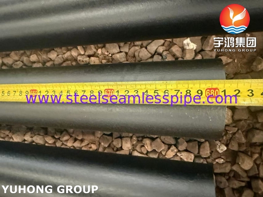 ASME SA335 P9 অ্যালগরি স্টীল সিউমলেস পাইপ কালো পেইন্টিং বেভেলড শেষ