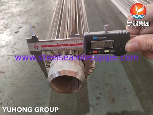 ASTM A213 TP316L তৈল কুলার রেফ্রিজারেশন সিস্টেমের জন্য অনুদৈর্ঘ্য ওয়েল্ডিং ফিন টিউব