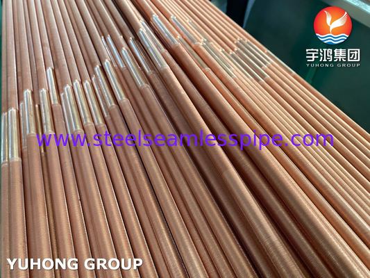 কপার নিকেল টিউব B111 C70600-O61 চিলার এয়ার কুলারের জন্য স্পাইরাল ফিন টিউব