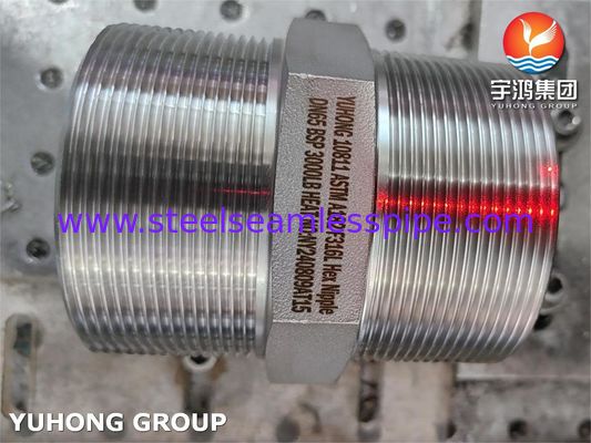 ASTM A182 F316L BSP ইউনিয়ন হেক্স নিপল প্রেসার ফোরজিং