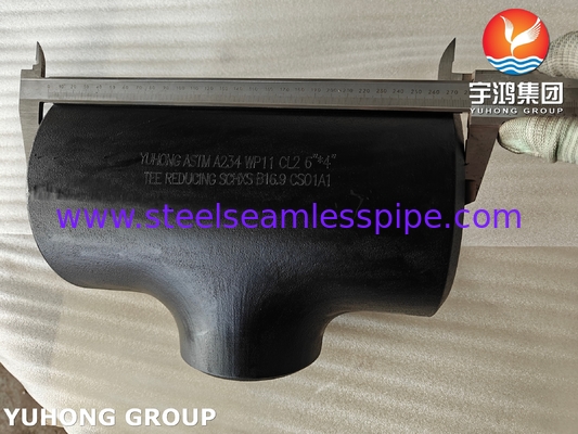 উচ্চ তাপমাত্রা হ্রাসকারী Tee A234 WP11-CL2 শক্তি প্রক্রিয়া পাইপিং জন্য খাদ ইস্পাত