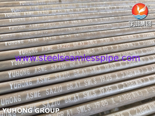 ASTM A210 / ASME SA210 Gr A1 বয়লার ন্যূনতম প্রাচীরের জন্য সিউমলেস মিডিয়াম কার্বন ইস্পাত টিউব