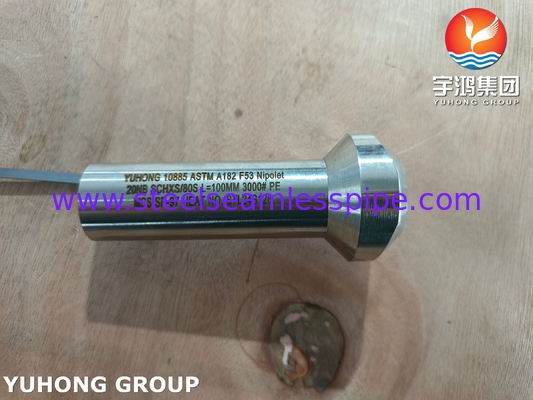 ASTM A182 F53 সুপার ডুপ্লেক্স স্টিল 2507 নিপোলেট ফিটিং MSS SP-97
