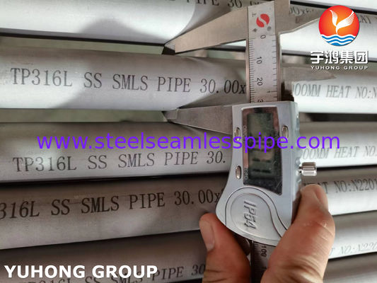 পেট্রোকেমিক্যাল অ্যাপ্লিকেশনগুলির জন্য এডি কারেন্ট, হাইড্রোস্ট্যাটিক এবং আল্ট্রাসনিক পরীক্ষার সাথে ASTM A312 TP316L স্টেইনলেস স্টিল সিমলেস পাইপ